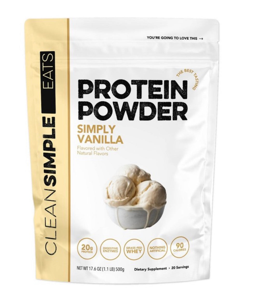 Clean Simple Eats Protein Powder - Simply Vanilla
- 17.6oz/20 Servings