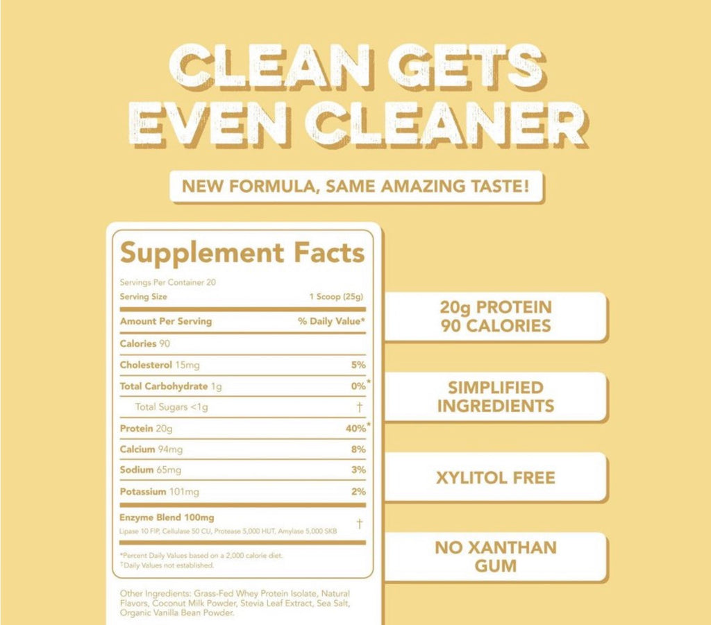 Clean Simple Eats Protein Powder - Simply Vanilla
- 17.6oz/20 Servings