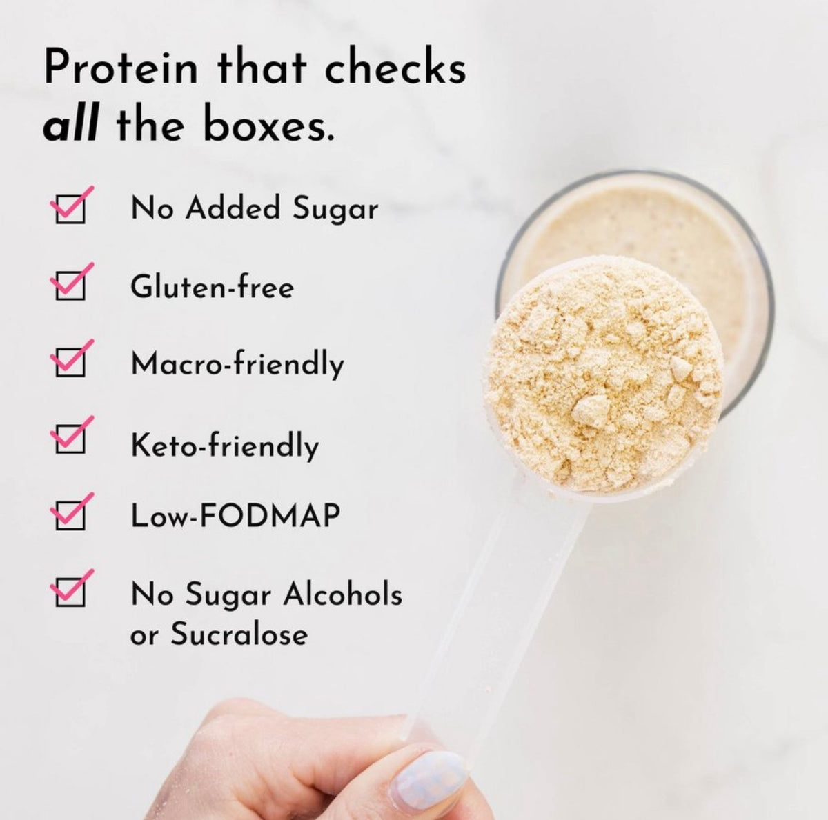 Just Ingredients Snickerdoodle Protein Powder
(NSF) - Pea/Whey - 22g Protein - 32.3oz/25
Servings