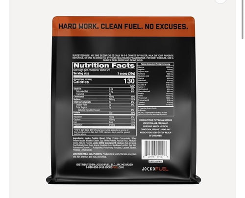 Jocko Mölk Whey Protein Powder 22g, 2lb Bag, Chocolate
Peanut Butter
