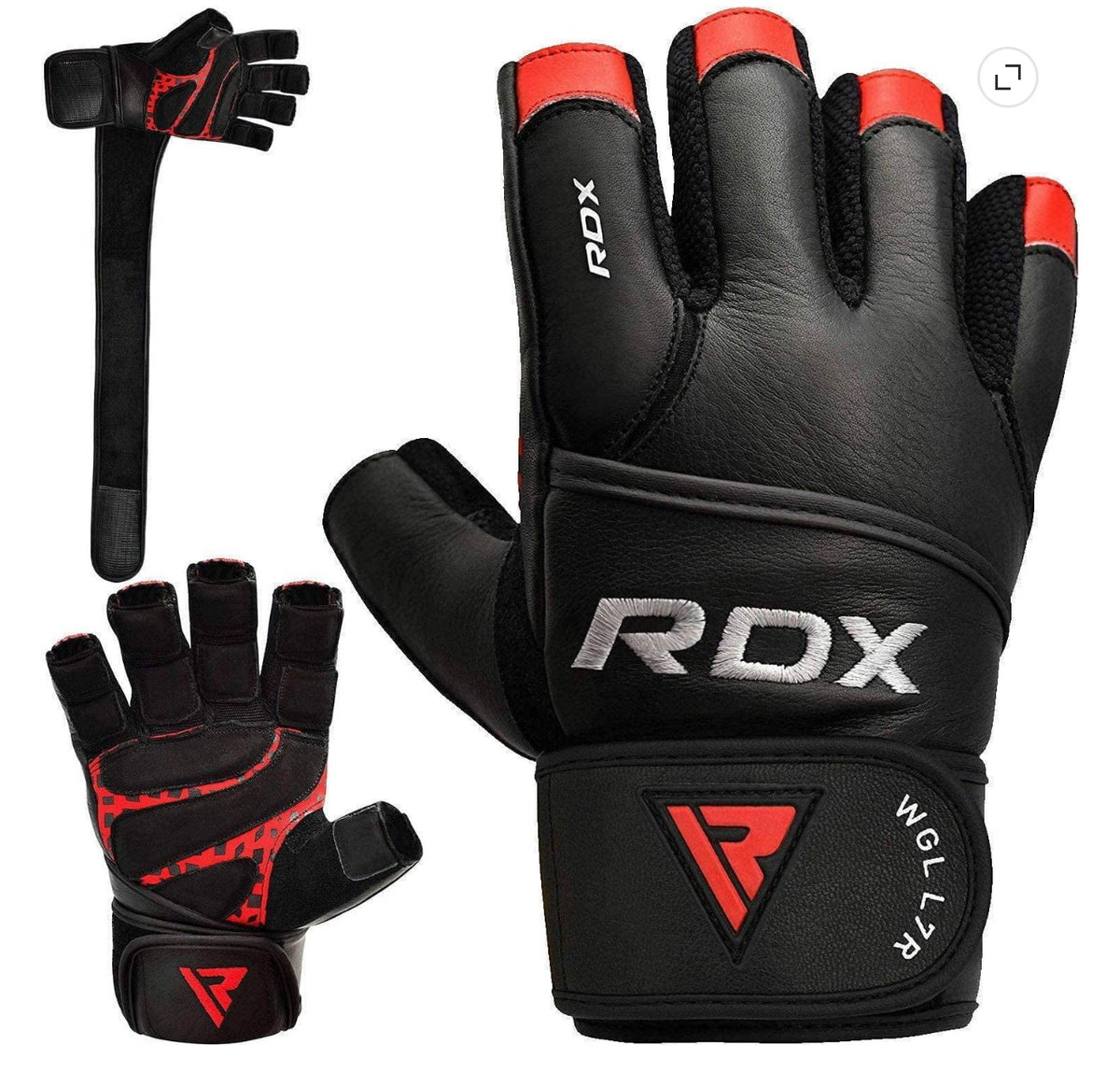 RDX Cow Hide Leather Gym Weight Lifting Gloves Training
Fitness Exercise