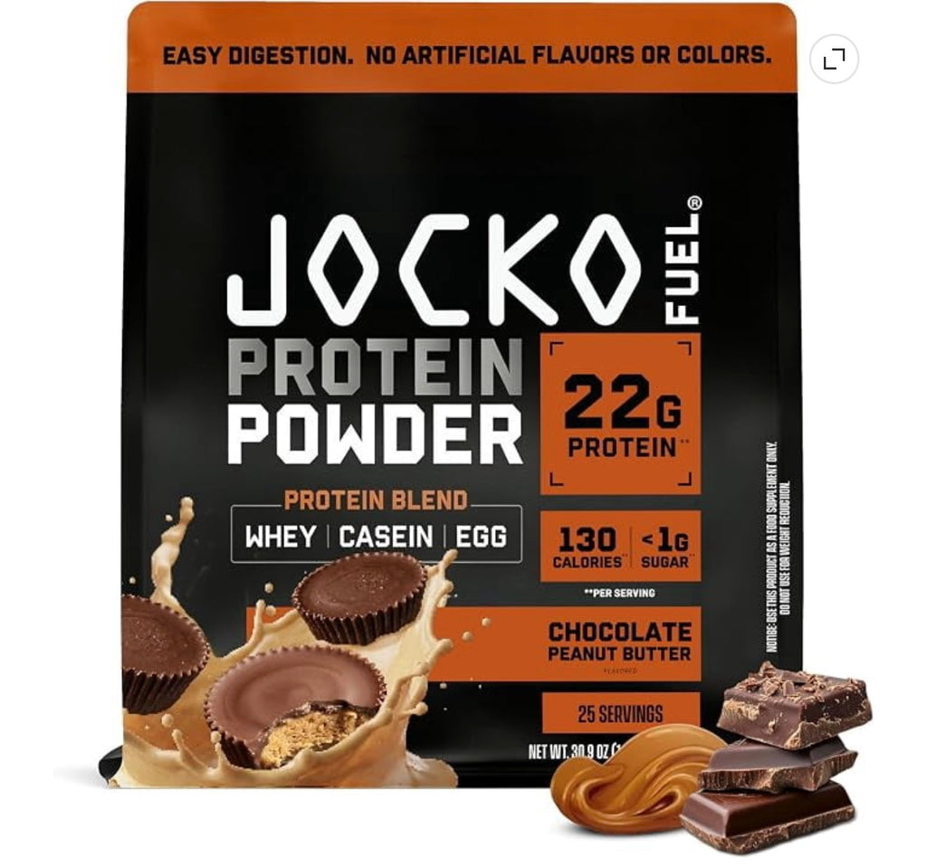 Jocko Mölk Whey Protein Powder 22g, 2lb Bag, Chocolate
Peanut Butter