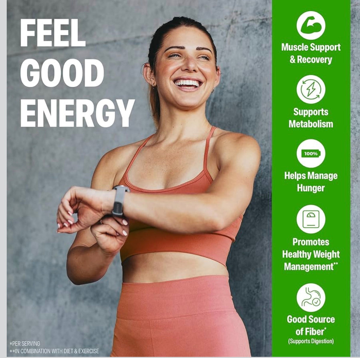 Orgain Organic Vegan 21g Protein Powder, Vanilla Bean, 2.03 lb
Plant based protein, 4g prebiotic fiber, no added sugar or lactose, non-GMO, for shakes & smoothies
Amazon's Choice